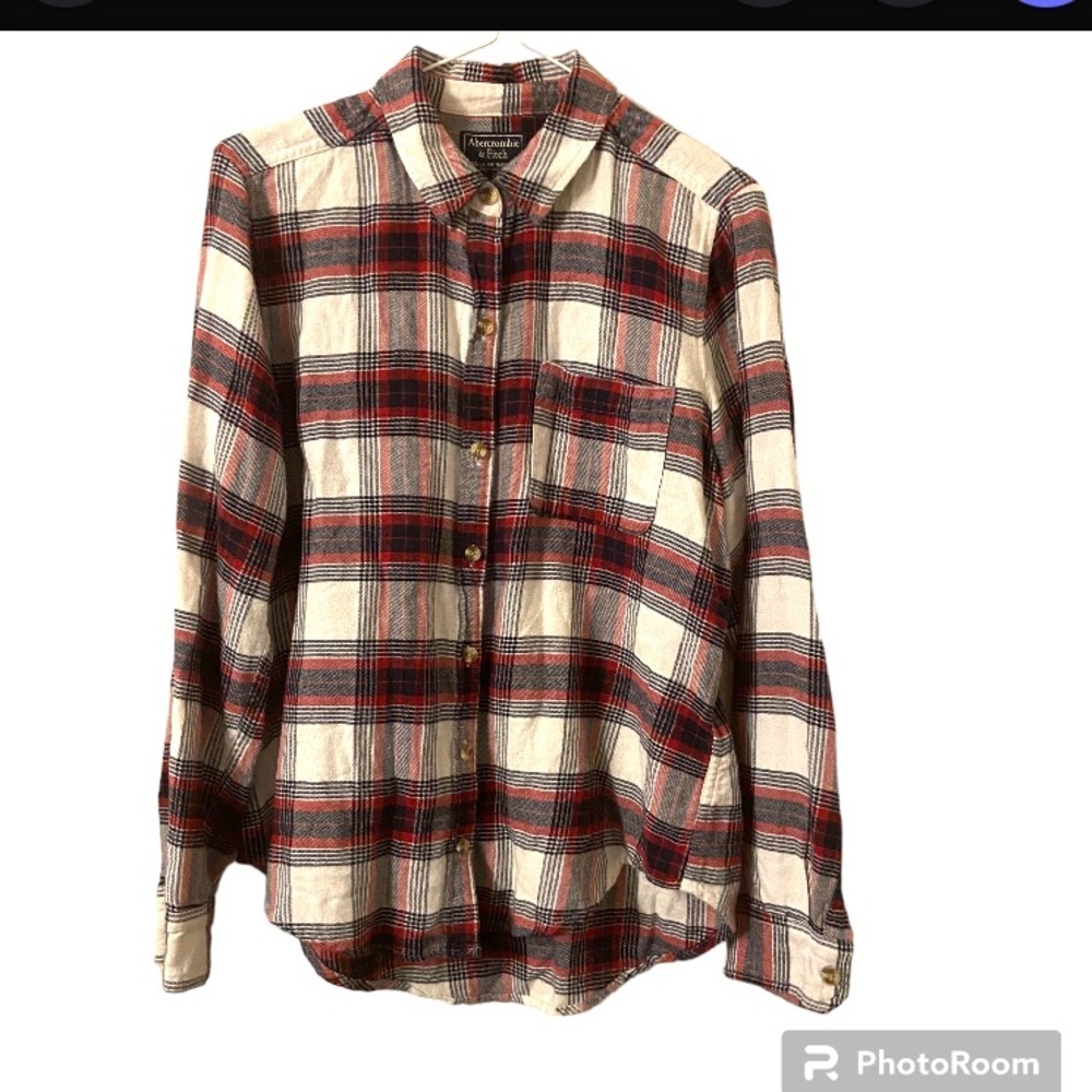 Abercrombie & Fitch Size Small Long Sleeves Button Down Tartan Print Shirt